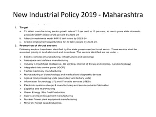 New Industrial Policy 2019 - Maharashtra
 