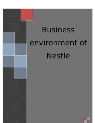 Business
environment of
Nestle
 