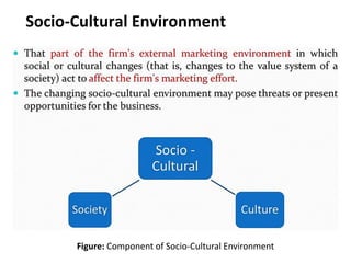 Socio-Cultural Environment
Figure: Component of Socio-Cultural Environment
 