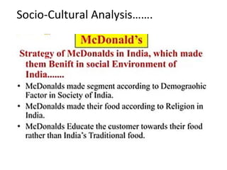 Socio-Cultural Analysis…….
 