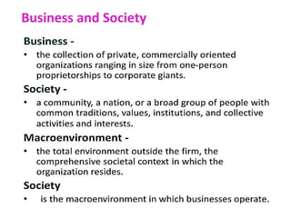 Business and Society
 