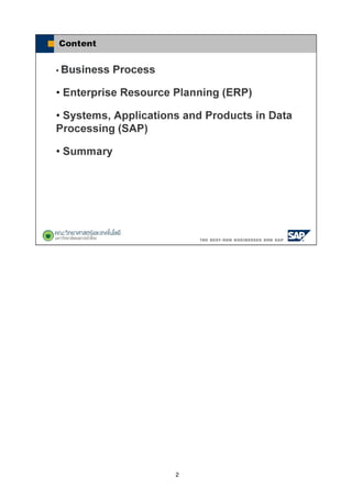 Business, erp and sap overview for acc | PDF