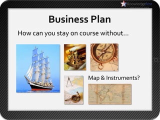 Business Plan
How can you stay on course without…




                      Map & Instruments?
 