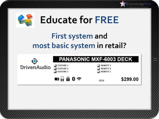 Educate for FREE
     First system and
most basic system in retail?
 