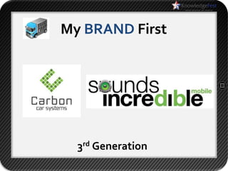 My BRAND First




  3rd Generation
 