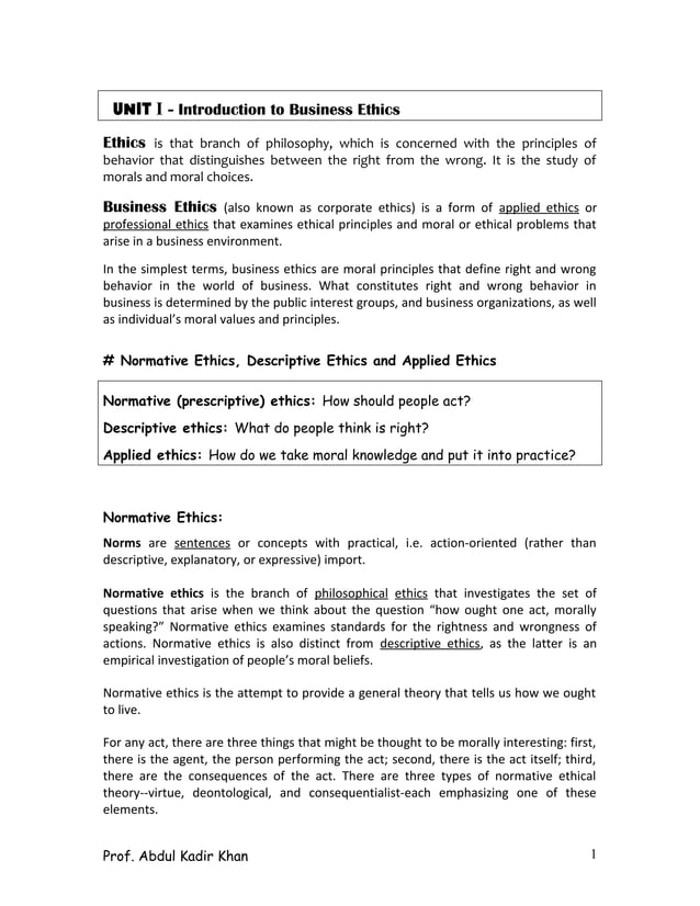 Business ethics | DOC