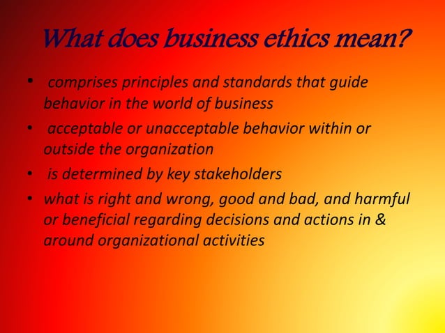 Business ethics | PPT