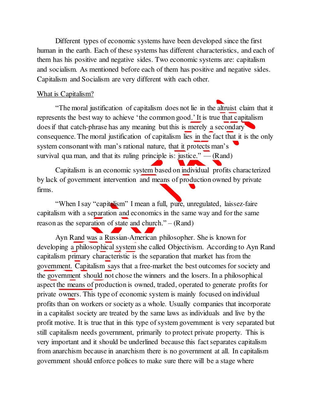 Advantages and disadvantages of capitalism slideshare picture