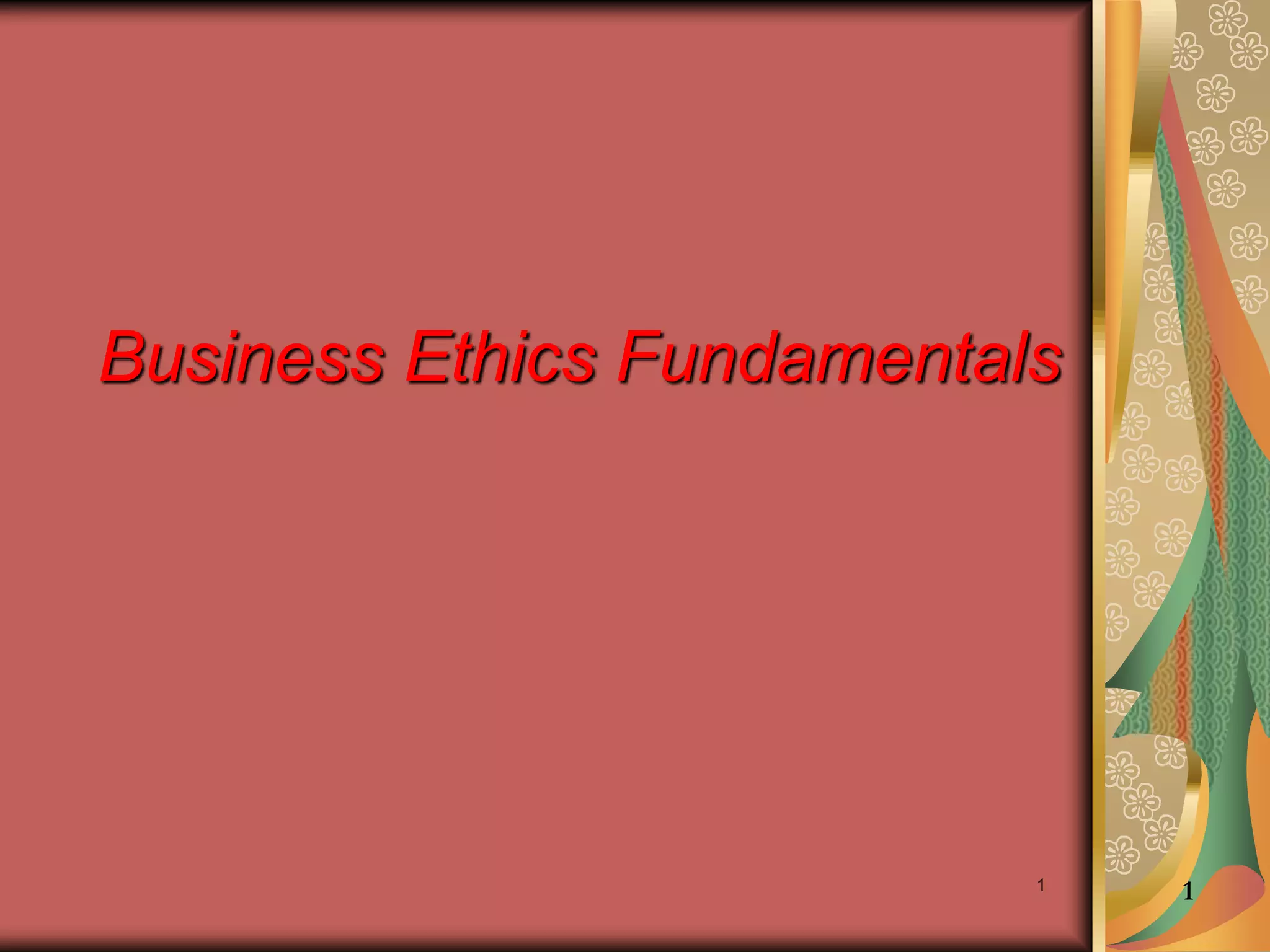 Business ethic Fundaments | PPT