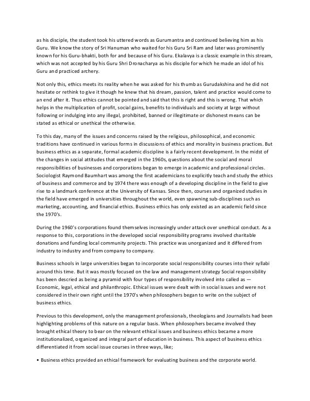 businessman essay developing ethical leadership