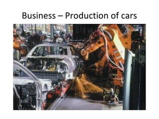 Business – Production of cars
 