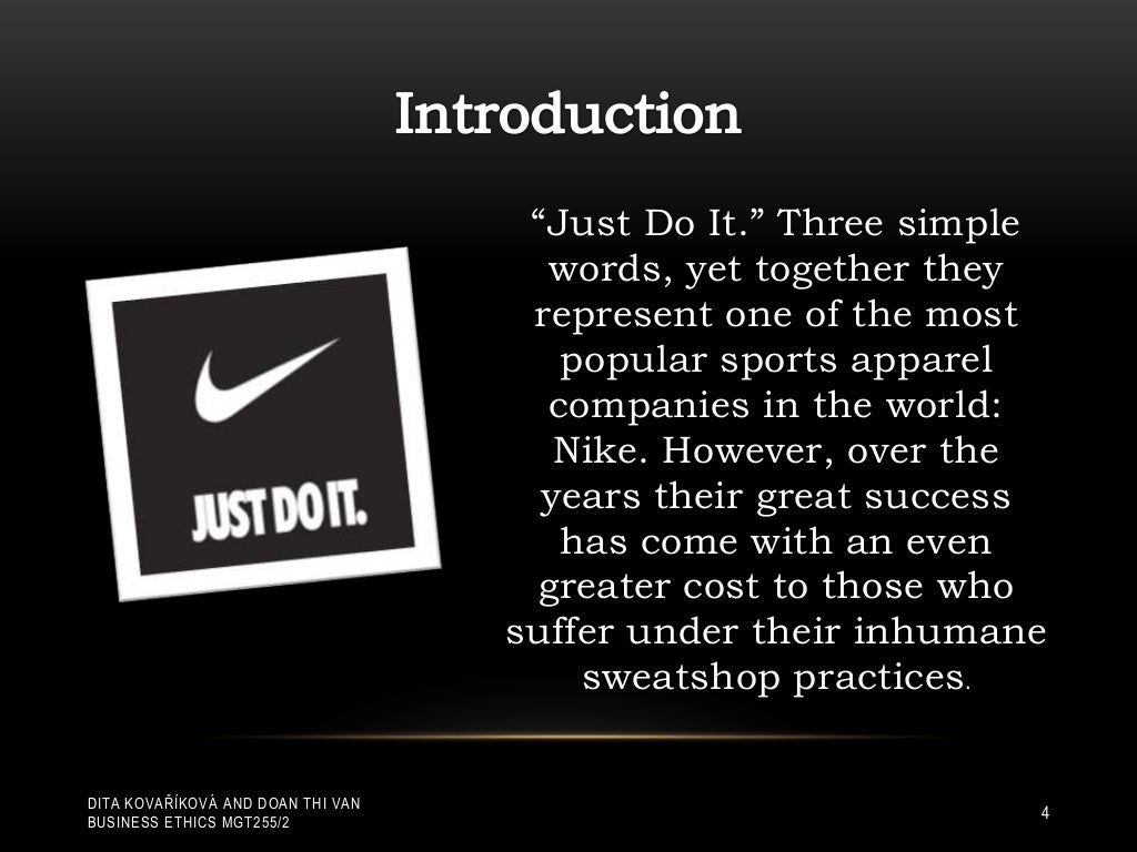 Business ethics Nike