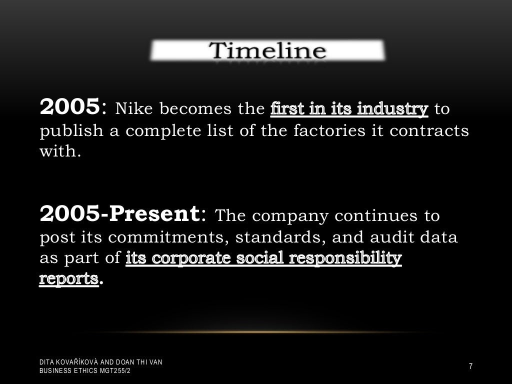Business Ethics of Nike Inc