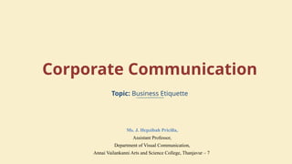 Business Etiquette | PPT | PPTX