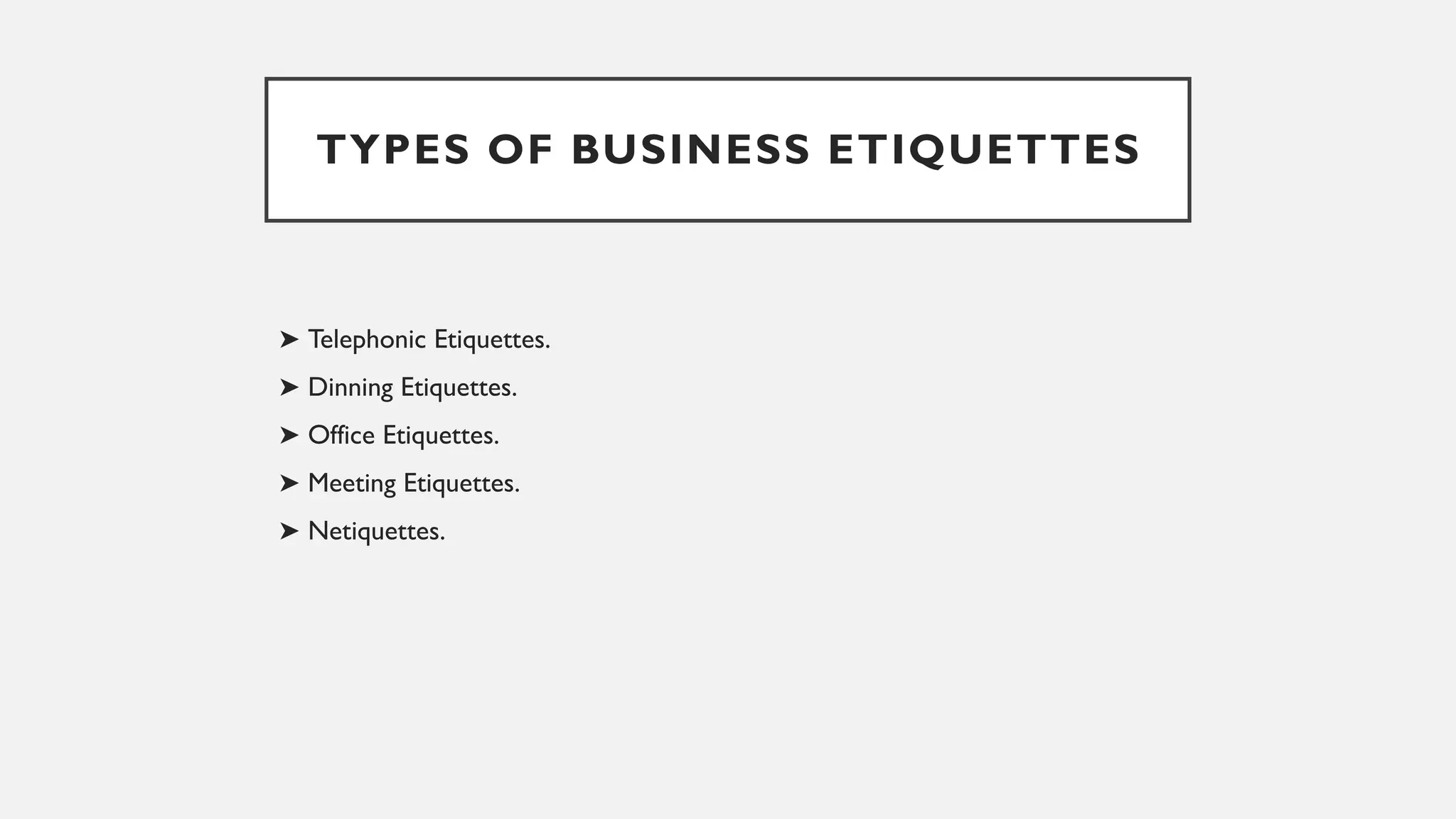 Mastering Business Etiquettes: The Key to Professional Success | PPTX