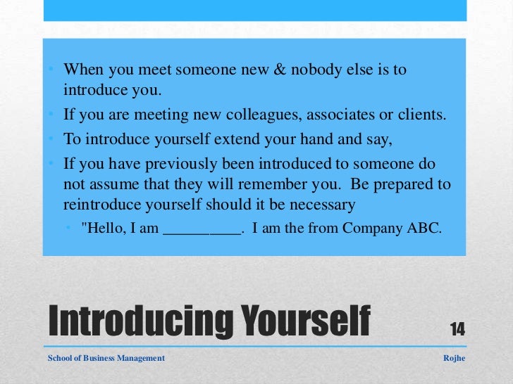 Business Etiquettes Introduction