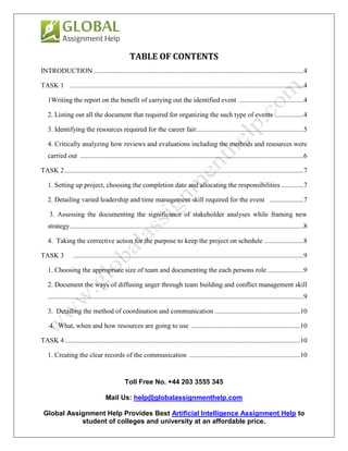 Event Management Progrma Report.pdf Sample Report on Business Event Management by Experts | PDF