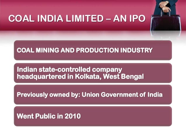 Coal india limited ipo