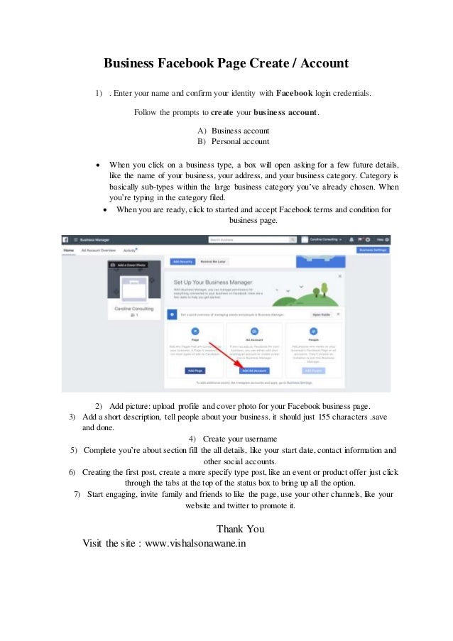 Business Facebook Page Create Business Facebook Page Create