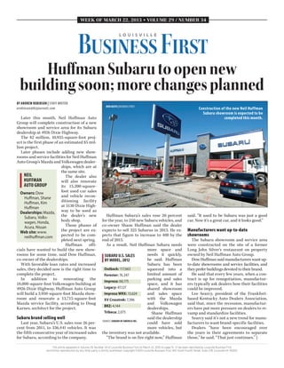 Business First Louisville article on the Neil Huffman Auto Group