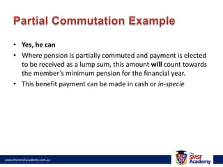 SMSF(5). Lease agreement between SMSF and tenant (can be related party for commercial property)(1). Redraws on equity in own home to provide a loan to SMSF(2). SMSF borrows money from related party on arms-length basis(6). Rent paid to Unit Trust(8). Repayments made by SMSF back to lender (principal and/or interest) – subject to terms of loanTenant(inc. related party)Bare Trust Lender to SMSFUnits in U/T(7). Distribution paid to SMSF as beneficial owner of units in unit trust(3). SMSF acquires units in ungeared unit trust units in name of Trustee of Bare Trust(4). Unit Trust acquires land and uses additional funds to develop site(9).  Lender makes repayments back to own bank where money originally drawn.Ungeared Unit Trust (SISR 13.22C)(3b). Lender’s rights in the event of default are limited to the property only.