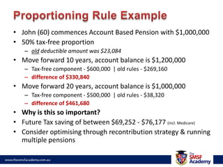 Yes, he canWhere pension is partially commuted and payment is elected to be received as a lump sum, this amount will count towards the member’s minimum pension for the financial year. This benefit payment can be made in cash or in-speciePartial Commutation Example