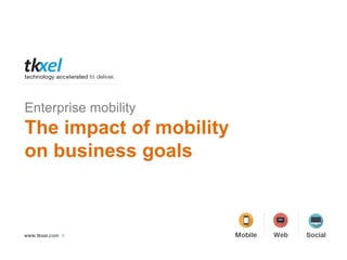 Enterprise mobility
The impact of mobility
on business goals
 