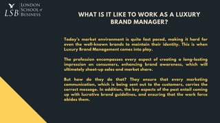 LUXURY BRAND MANAGEMENT | PDF