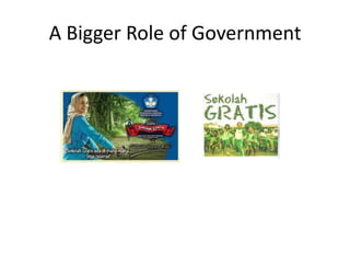 A Bigger Role of Government