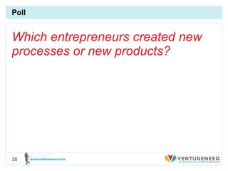 Poll Which entrepreneurs created new processes or new products? 