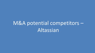 242
M&A potential competitors –
Altassian
 