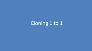 28
Cloning 1 to 1
 