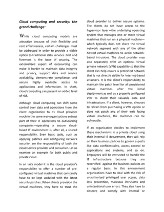 Business implementation of Cloud Computing | DOCX