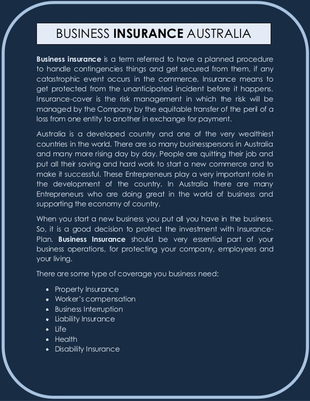 Business insurance australia