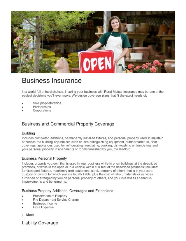 Business insurance richland center wisconsin, commercial