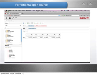 Ferramenta	
  open	
  source
quinta-feira, 13 de junho de 13
 