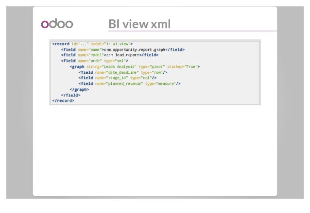 8 pivot table odoo cube for  Odoo views intelligence: Develop your Business