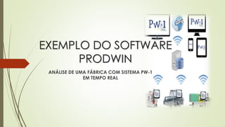 EXEMPLO DO SOFTWARE
PRODWIN
ANÁLISE DE UMA FÁBRICA COM SISTEMA PW-1
EM TEMPO REAL
 