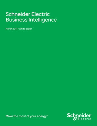 Schneider Electric
Business Intelligence
March 2011 / White paper




Make the most of your energy   SM
 
