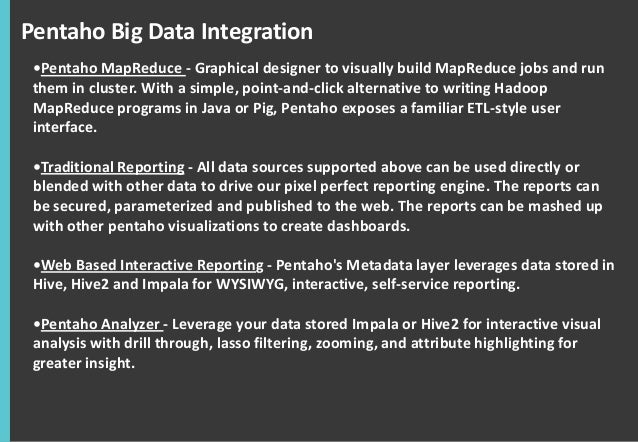 Pentaho Big Data Community Edition