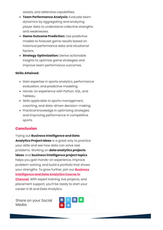 Business Intelligence and Data Analytics Projects | PDF