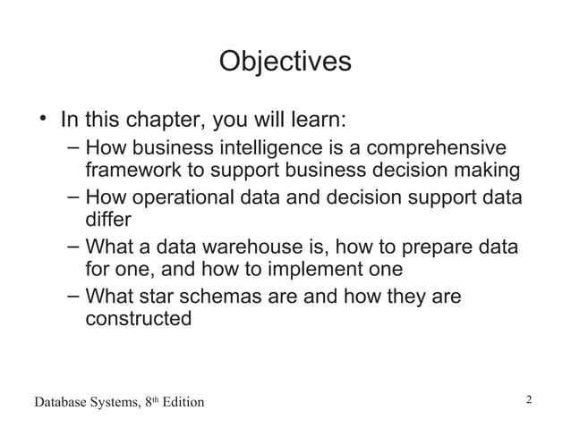 Business intelligence and data warehouses | PPT | Databases | Computer ...