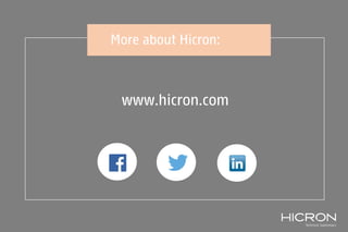 More about Hicron:
www.hicron.com
 