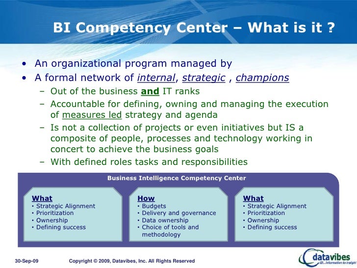 Business Intelligence Competency Center