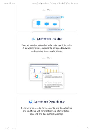 Business Intelligence & Data Analytics | No Code | AI Platform ...