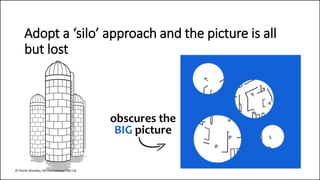 Adopt a ‘silo’ approach and the picture is all
but lost
obscures the
BIG picture
© Charlie Woodley, Hill International (UK) Ltd
 