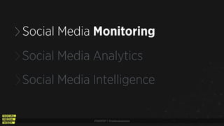 #SMWSP | @estevaosoares
Social Media Monitoring
Social Media Analytics
Social Media Intelligence
 
