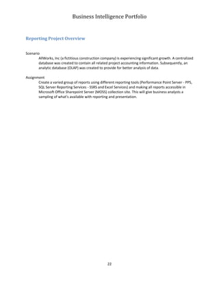 Business Intelligence Portfolio