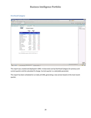 Business Intelligence Portfolio