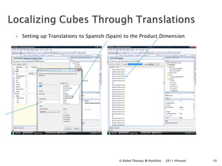    Setting up Translations to Spanish (Spain) to the Product Dimension




                                            © Rahel Thomas BI Portfolio   2011-Present   19
 